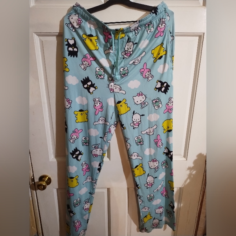 SANRIO HELLO KITTY & FRIENDS sz L (SLEEP PAJAMAS PANTS SOFT BLUE
